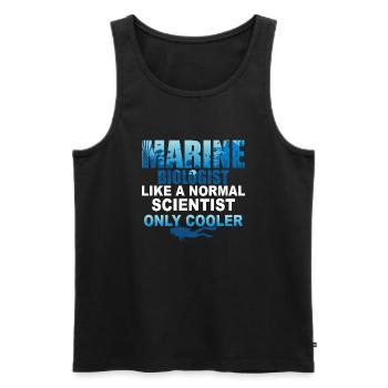 Un biologiste marin comme un scientifique normal biologie - Débardeur bio Premium Homme - noir - Devant - Michal (187cm)