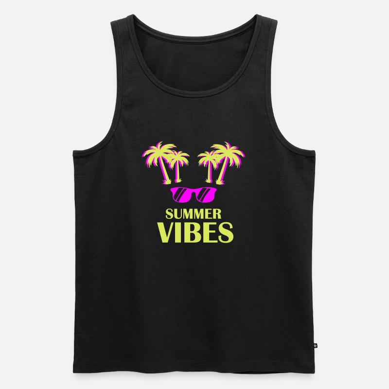Summer Vibes - Männer Premium Bio Tank Top - Schwarz