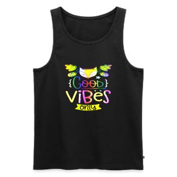 Think outside the box positive thoughts happy - Men's Premium Organic Tank Top - black - Front - Michal (187cm)
