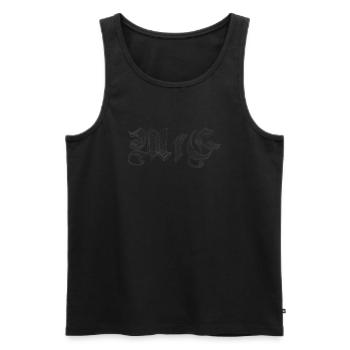 Mit freundlichen Grüßen - Männer Premium Bio Tank Top - Schwarz - Vorne - Michal (187cm)
