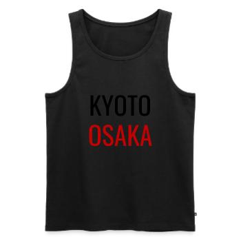 Kyoto Osaka Design Japon - Débardeur bio Premium Homme - noir - Devant - AI Model Male 178 light (178cm)