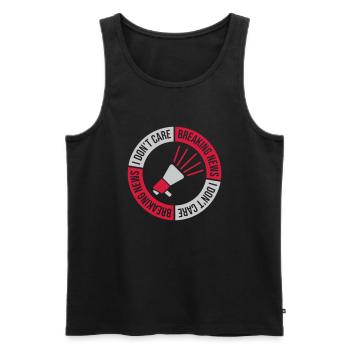 Breaking news don't care - Männer Premium Bio Tank Top - Schwarz - Vorne - AI Model Male 178 light (178cm)
