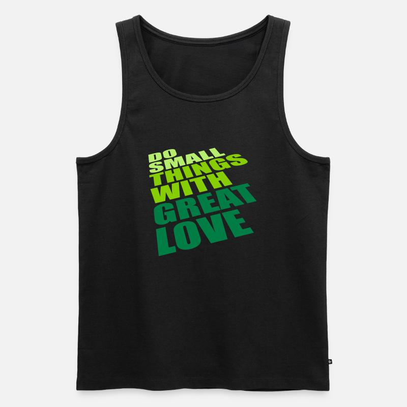 Zitat do small things - Männer Premium Bio Tank Top - Schwarz