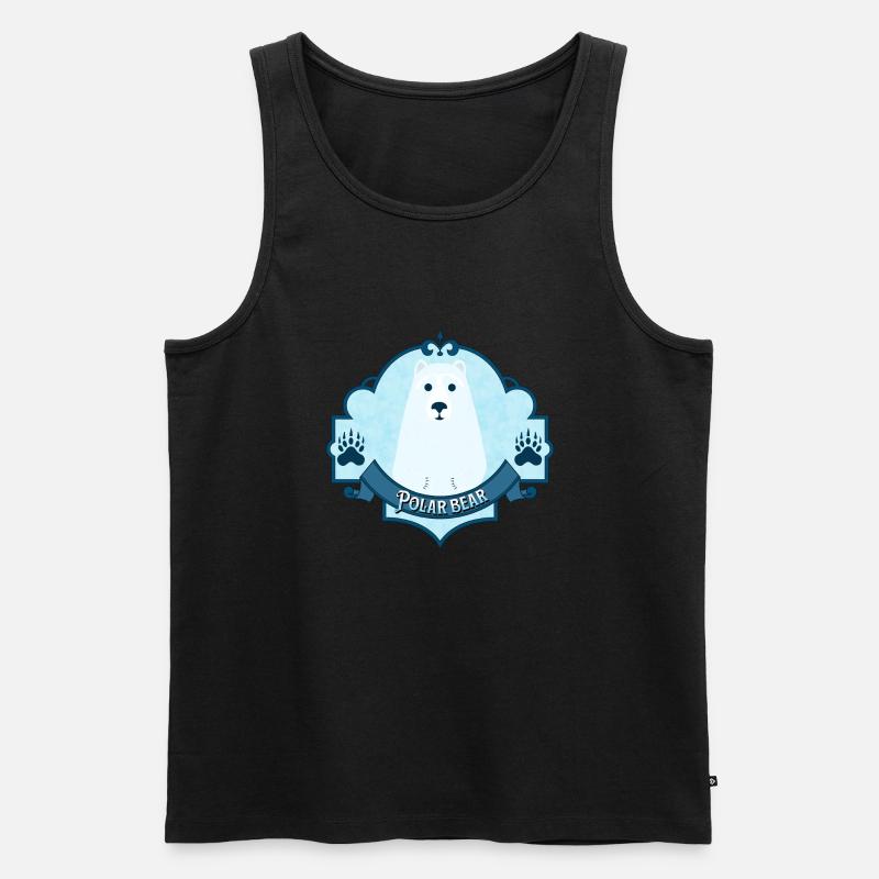 Eisbär - Männer Premium Bio Tank Top - Schwarz