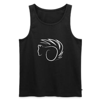 Squirrel line - Men's Premium Organic Tank Top - black - Front - Michal (187cm)