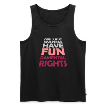 wanna have fundamental rights - Men's Premium Organic Tank Top - black - Front - AI Model Male 178 light (178cm)