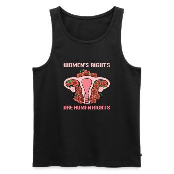 Women´s Rights are Human Rights - Männer Premium Bio Tank Top - Schwarz - Vorne - AI Model Male 178 light (178cm)