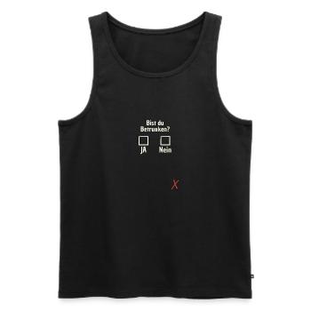 Drunk? - Men's Premium Organic Tank Top - black - Front - AI Model Male 178 light (178cm)