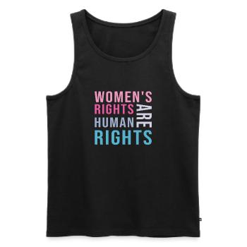Women´s Rights are Human Rights - Männer Premium Bio Tank Top - Schwarz - Vorne - AI Model Male 178 light (178cm)