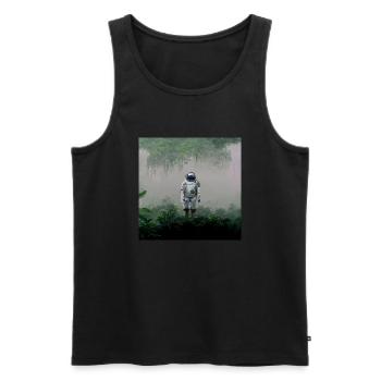 Lonely Voyager 028 - Männer Premium Bio Tank Top - Schwarz - Vorne - AI Model Male 178 light (178cm)