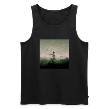 Lonely Voyager 071 - Männer Premium Bio Tank Top - Schwarz - Vorne - AI Model Male 178 light (178cm)