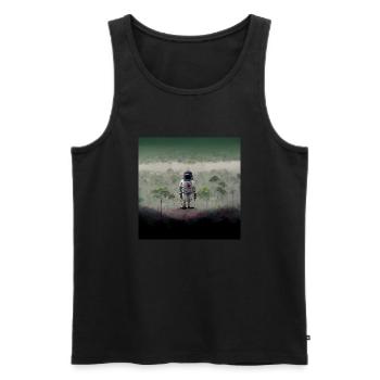 Lonely Voyager 060 - Männer Premium Bio Tank Top - Schwarz - Vorne - Michal (187cm)