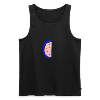Abstract melon - Men's Premium Organic Tank Top - black - Front - AI Model Male 178 light (178cm)
