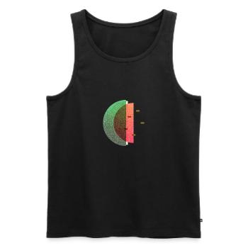 Abstract Summer Melon Pattern Variante 3 - Débardeur bio Premium Homme - noir - Devant - Michal (187cm)