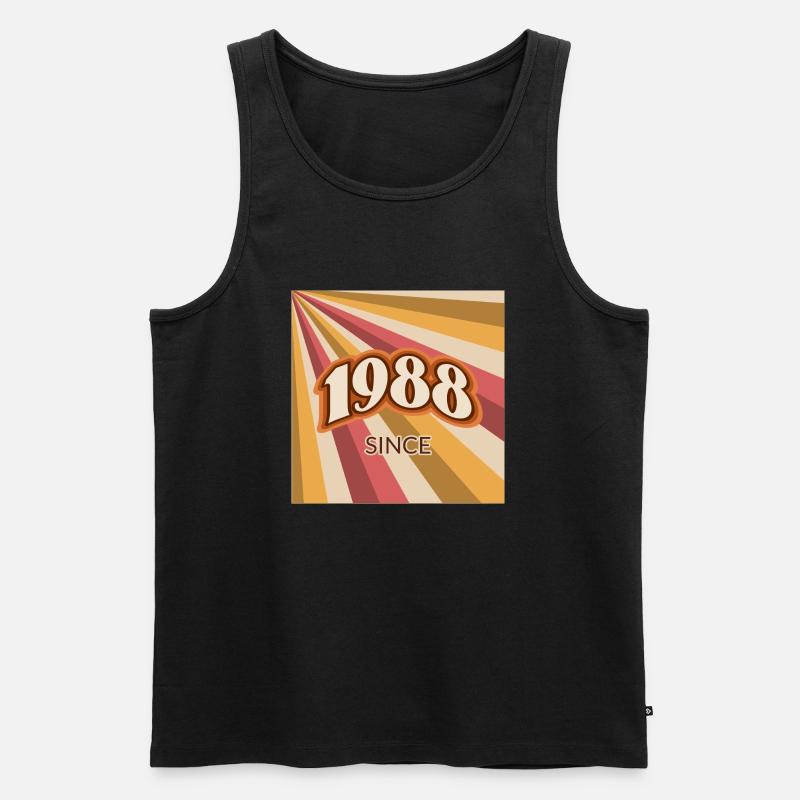 Since 1988 retro logo - Männer Premium Bio Tank Top - Schwarz