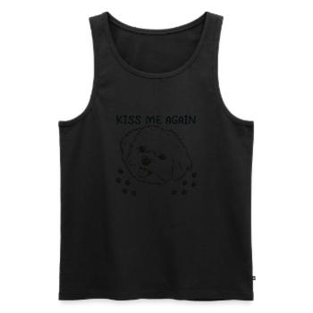 Küss mich noch einmal besagter Hund - Männer Premium Bio Tank Top - Schwarz - Vorne - AI Model Male 178 light (178cm)