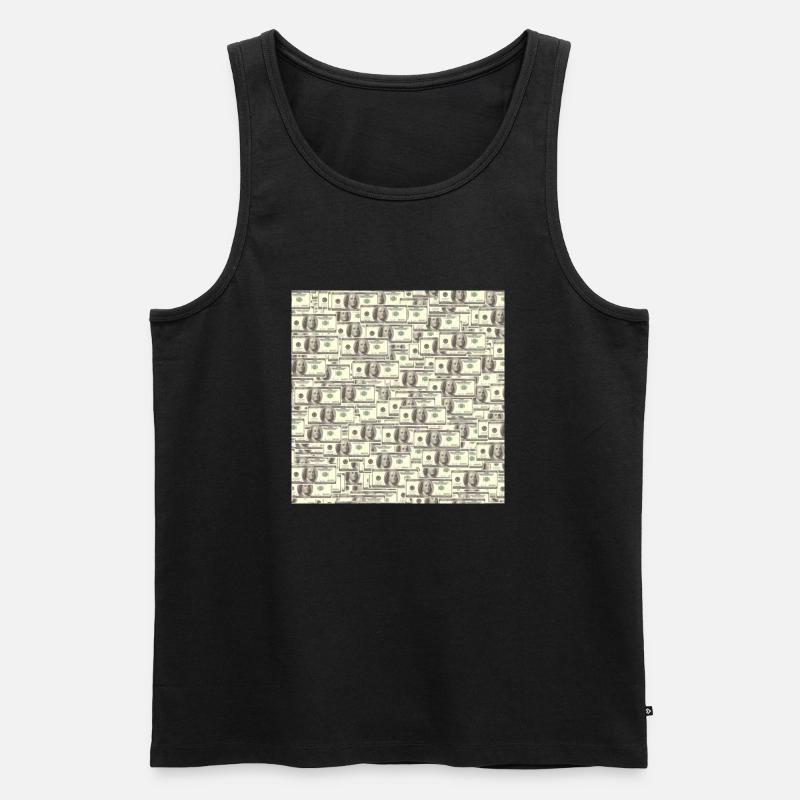 $100 Scheine - Männer Premium Bio Tank Top - Schwarz