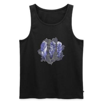Feder - Männer Premium Bio Tank Top - Schwarz - Vorne - Michal (187cm)