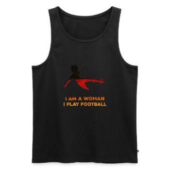 Football féminin - Débardeur bio Premium Homme - noir - Devant - Michal (187cm)