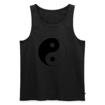 Yin Yang design - Débardeur bio Premium Homme - noir - Devant - Michal (187cm)