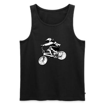 BMX Race Racing Mountainbike Motocross - Männer Premium Bio Tank Top - Schwarz - Vorne - Michal (187cm)