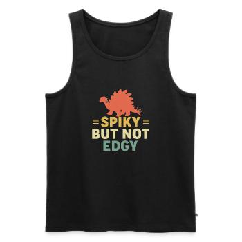 Spiky But Not Edgy - Débardeur bio Premium Homme - noir - Devant - AI Model Male 178 light (178cm)