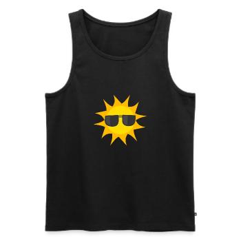 Sun Wearing Sunglasses - Débardeur bio Premium Homme - noir - Devant - Michal (187cm)