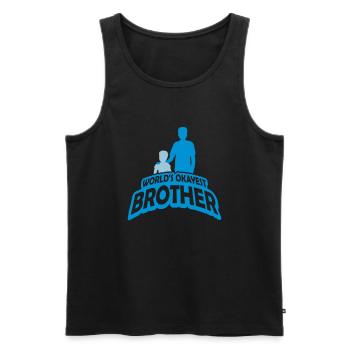Équipe Worlds okayest Brother - Débardeur bio Premium Homme - noir - Devant - Michal (187cm)