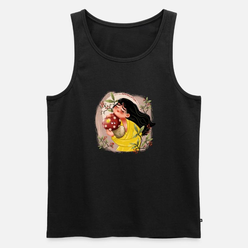 Wertschätzung von Pilzen - Männer Premium Bio Tank Top - Schwarz