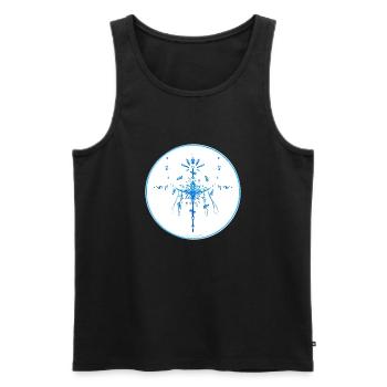 Mystique Collection ~ light blue ~ n°4 - Men's Premium Organic Tank Top - black - Front - AI Model Male 178 light (178cm)