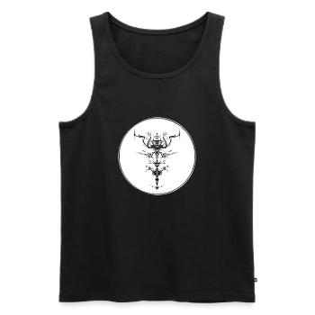 Collection Mystique ~ noir tatoo ~ n°2 - Débardeur bio Premium Homme - noir - Devant - Michal (187cm)