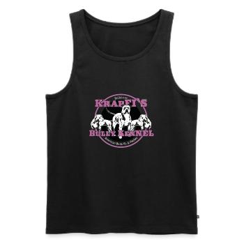 Kennel Logo Neu (ROSA)-American Bully XL & Pocket - Männer Premium Bio Tank Top - Schwarz - Vorne - Michal (187cm)