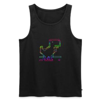 8bitletsgovector - Men's Premium Organic Tank Top - black - Front - Michal (187cm)