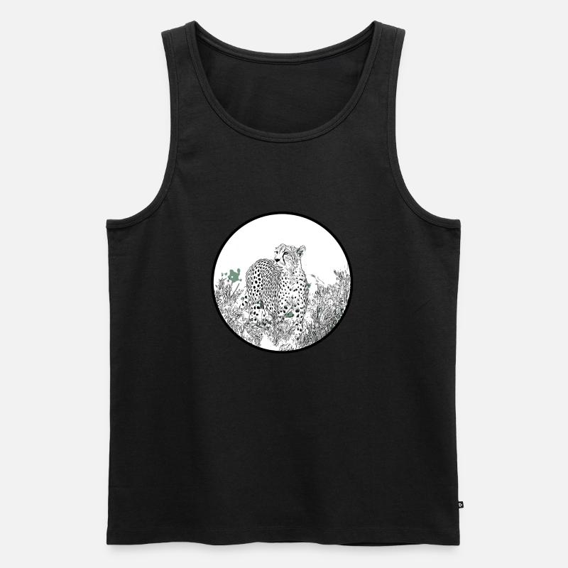 Gepard - Männer Premium Bio Tank Top - Schwarz