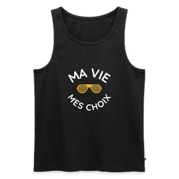 MA VIE MES CHOIX - Débardeur bio Premium Homme - noir - Devant - Michal (187cm)