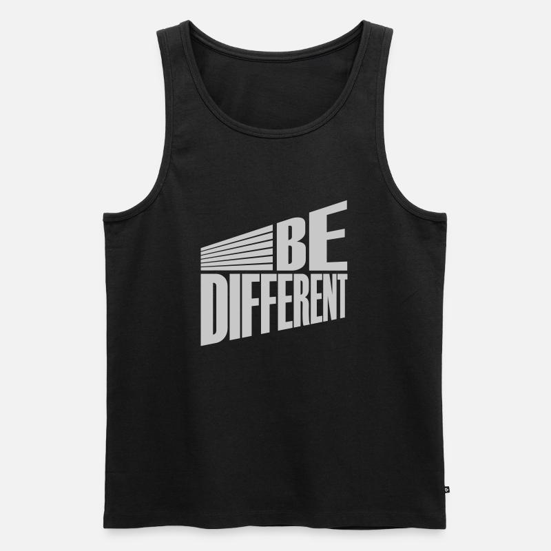 Be different Logo Design - Men's Premium Organic Tank Top - black