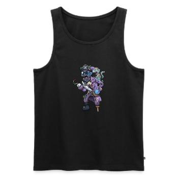 Zombie Pirate Captain - Men's Premium Organic Tank Top - black - Front - AI Model Male 178 light (178cm)
