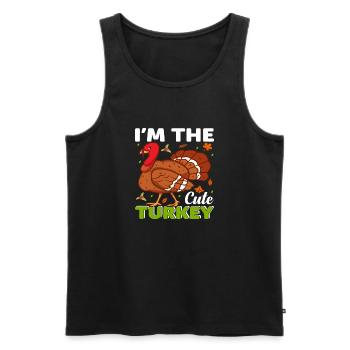 I ́m the cute Turkey - Men's Premium Organic Tank Top - black - Front - AI Model Male 178 light (178cm)