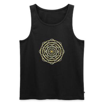 Atomschwingung, Energie, Schwingung der Atome, SSL - Männer Premium Bio Tank Top - Schwarz - Vorne - AI Model Male 178 light (178cm)