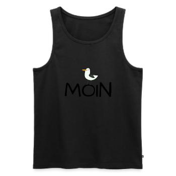 moin moewe 1 - Männer Premium Bio Tank Top - Schwarz - Vorne - AI Model Male 178 light (178cm)