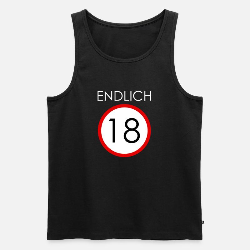 ENDLICH 18 - Männer Premium Bio Tank Top - Schwarz