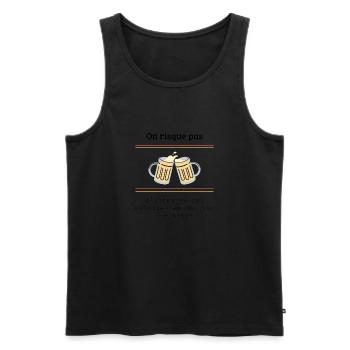 Blague de beauf - Débardeur bio Premium Homme - noir - Devant - AI Model Male 178 light (178cm)
