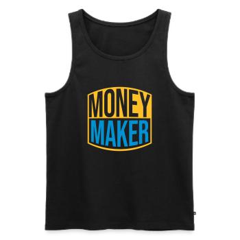 Successful Money Maker Logo - Men's Premium Organic Tank Top - black - Front - AI Model Male 178 light (178cm)