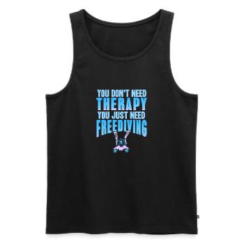 You Just Need Free diving - Men's Premium Organic Tank Top - black - Front - Michal (187cm)