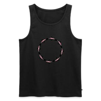 Kreis Koi Fische Nishikigoi - Männer Premium Bio Tank Top - Schwarz - Vorne - Michal (187cm)