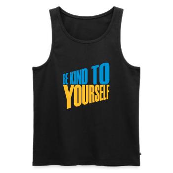 be kind to yourself - Männer Premium Bio Tank Top - Schwarz - Vorne - Michal (187cm)