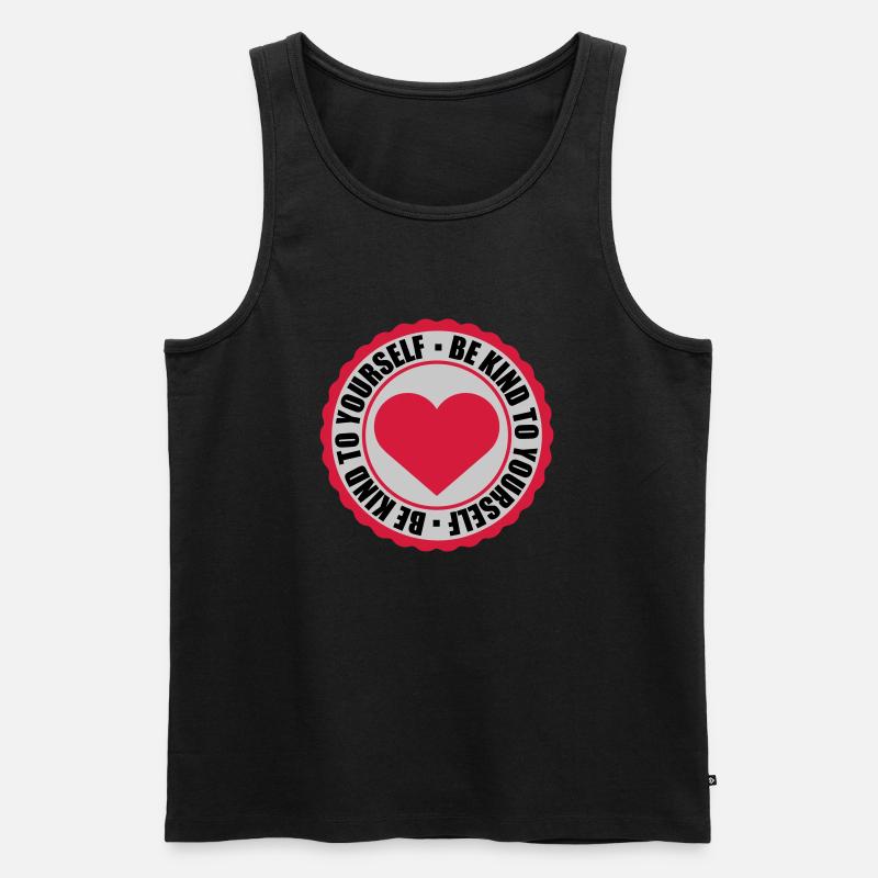 be kind to yourself - Männer Premium Bio Tank Top - Schwarz