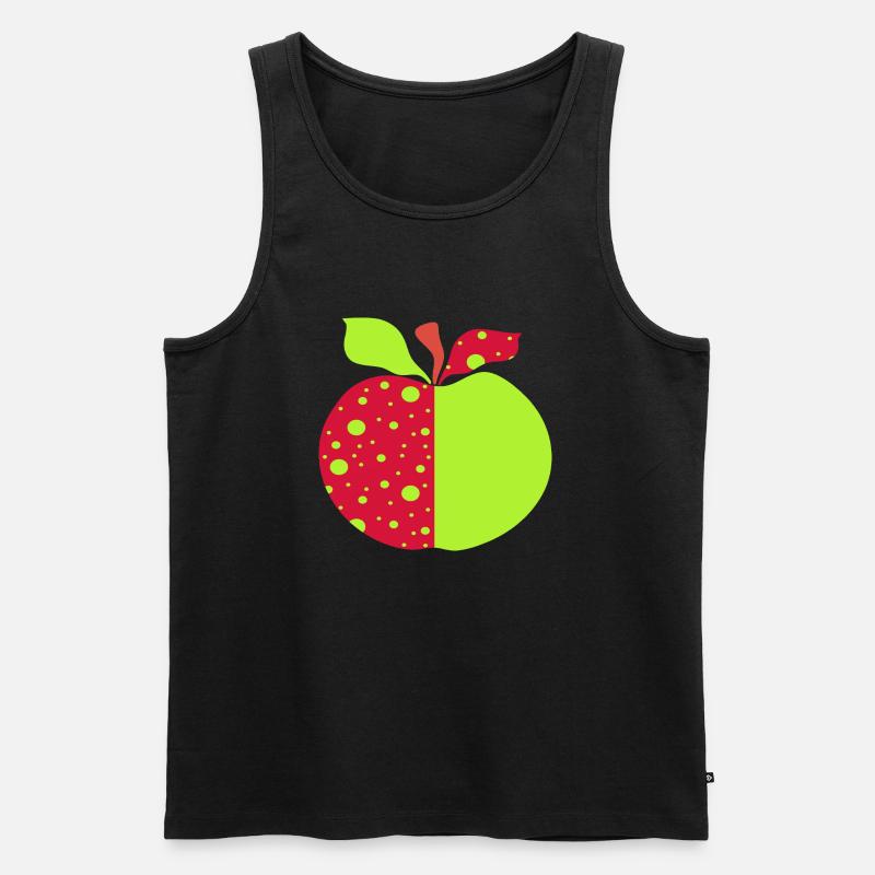 Apfel - Männer Premium Bio Tank Top - Schwarz