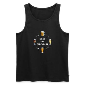 Nunc Beer Clock is Bibendum - Men's Premium Organic Tank Top - black - Front - Michal (187cm)