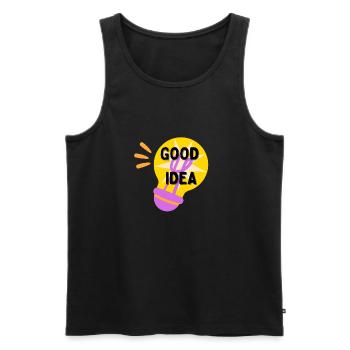 Gute Idee - Männer Premium Bio Tank Top - Schwarz - Vorne - AI Model Male 178 light (178cm)